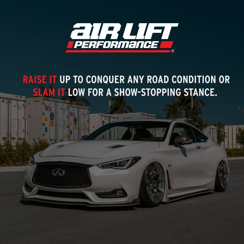 Infiniti Q50 Air Suspension Front Kit - Air Lift - Progressive-rate, Sleeve Air Springs with Adjustable Damping - `14-`24